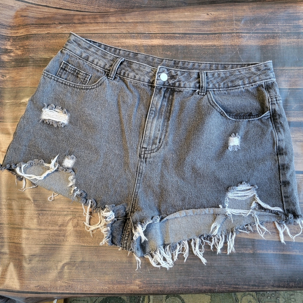 Distressed Jean Shorts
